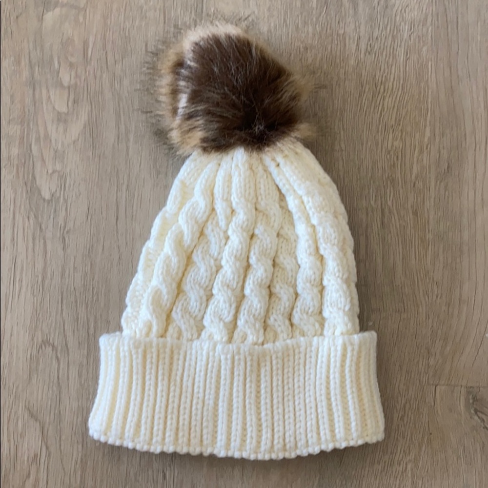 Cute fur poof beanie
